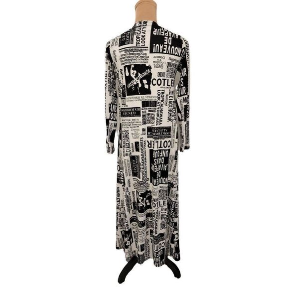 Women's Newsprint Duster Large - Picture 3 of 7